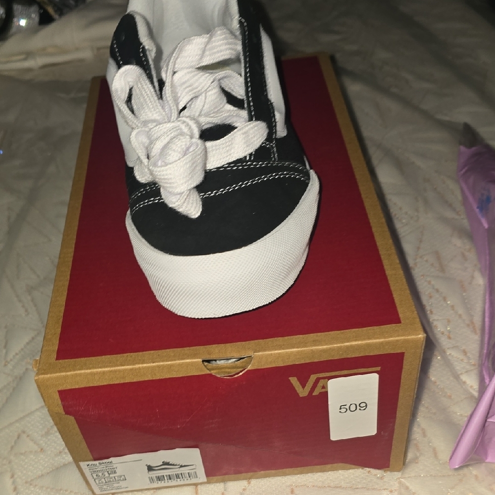 Vans Kids Black and White Sneakers